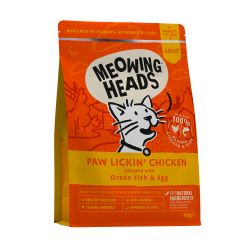 Meowing Heads Paw Lickin Chicken Dry Cat Food - 450g